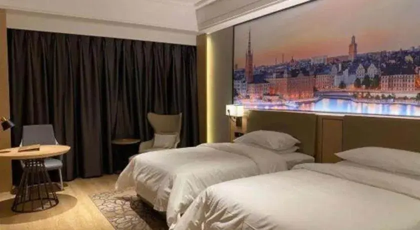 Bed in Venus Royal Hotel Anhui Tongcheng Tongguoxiushui Bed in Venus Royal Hotel Anhui Tongcheng Tongguoxiushui