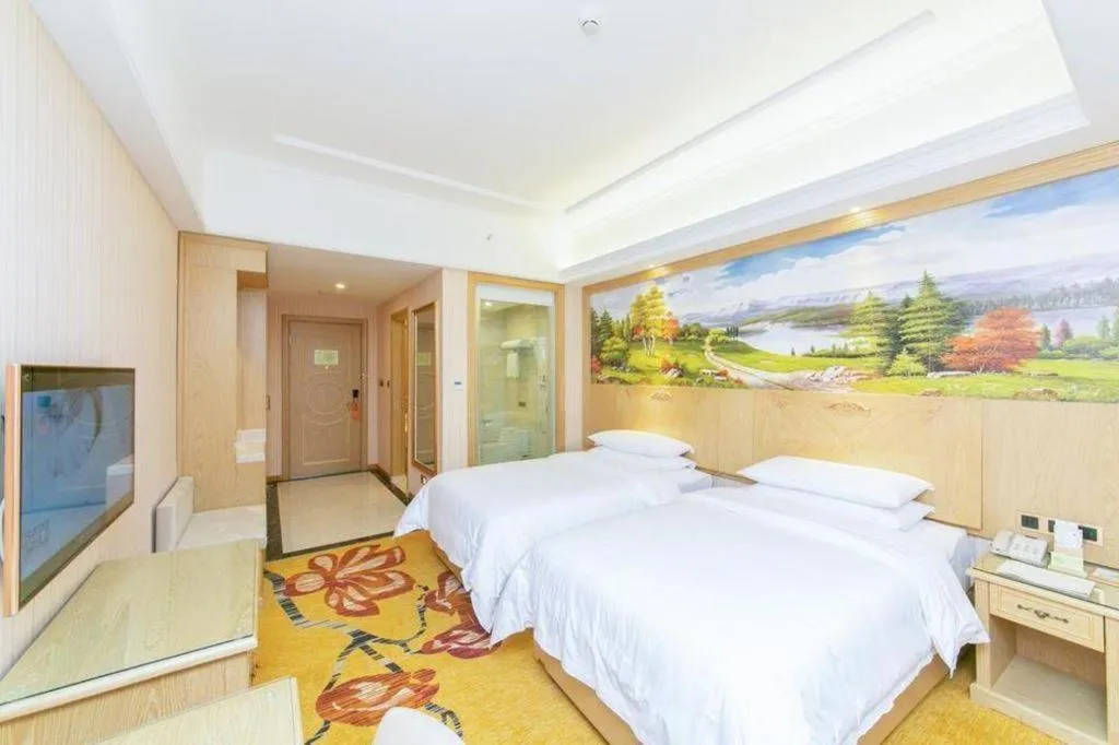 Bed in Vienna Hotel Chengdu North Railway Station North Square Wukuaishi Metro Station