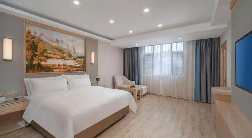 Bed in Vienna Hotel Yuxi Hongta Avenue High-Speed Railway Station Bed in Vienna Hotel Yuxi Hongta Avenue High-Speed Railway Station