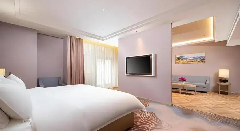 Bed in Vienna Hotel Lincang New Asia Pacific Times Square Bed in Vienna Hotel Lincang New Asia Pacific Times Square