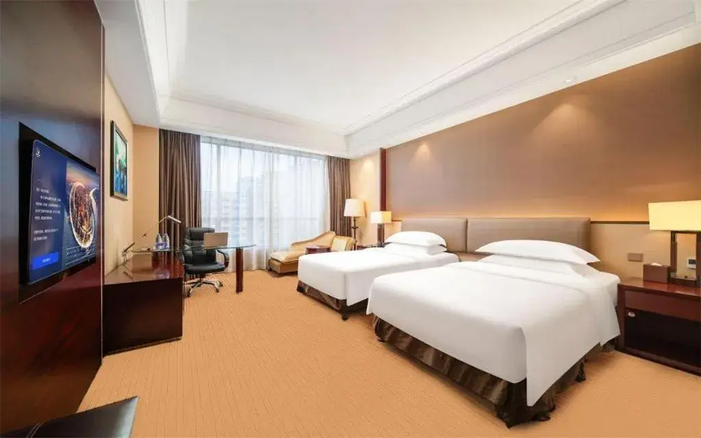 Bed in Venus Royal Hotel Shenzhen International Exhibition Center Bed in Venus Royal Hotel Shenzhen International Exhibition Center