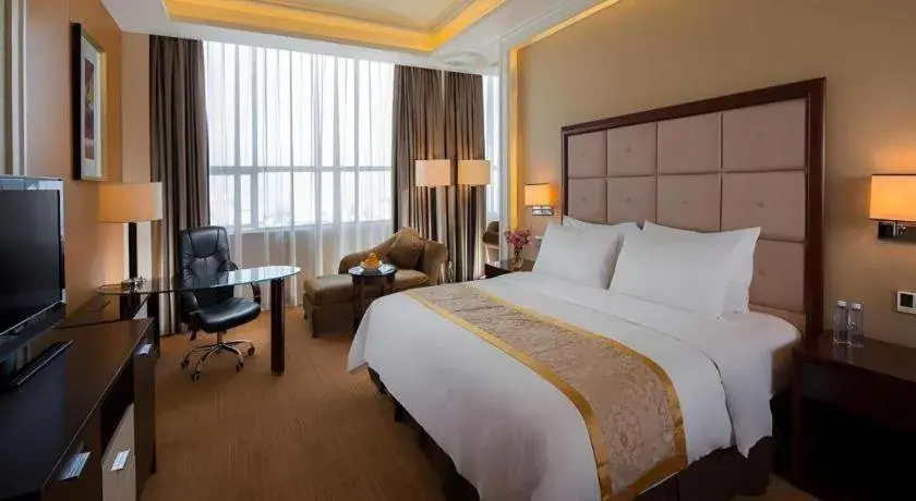 Bed in Venus Royal Hotel Shenzhen International Exhibition Center Bed in Venus Royal Hotel Shenzhen International Exhibition Center