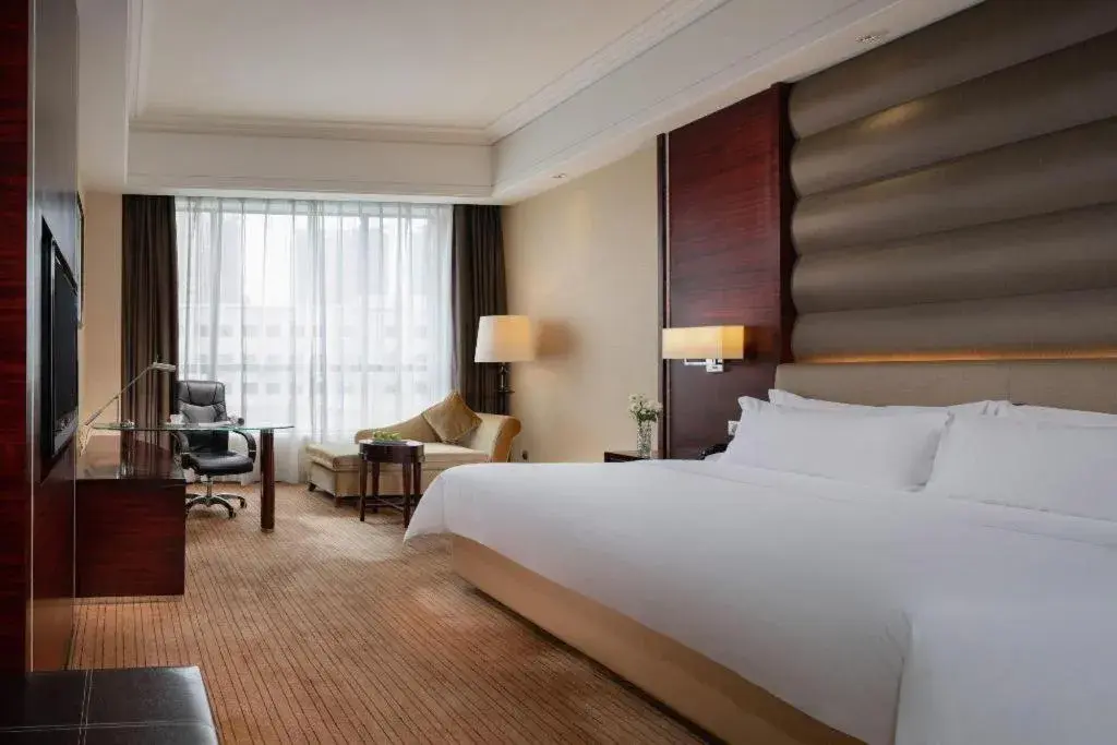 Bed in Venus Royal Hotel Shenzhen International Exhibition Center Bed in Venus Royal Hotel Shenzhen International Exhibition Center