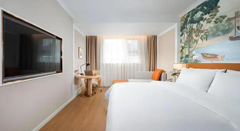 Bed in Vienna Hotel Tianjin Chentangzhuang Metro Station Bed in Vienna Hotel Tianjin Chentangzhuang Metro Station