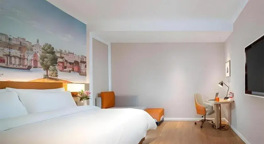 Bed in Vienna Hotel Tianjin Chentangzhuang Metro Station Bed in Vienna Hotel Tianjin Chentangzhuang Metro Station