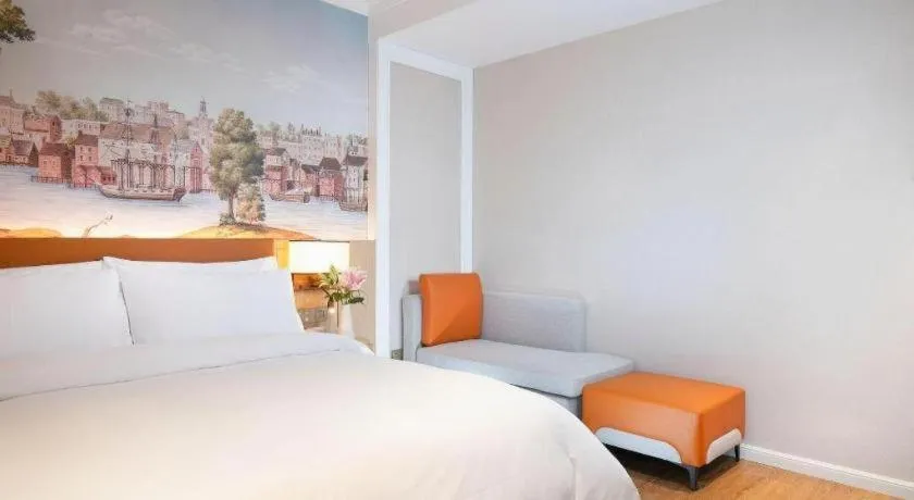 Bed in Vienna Hotel Tianjin Chentangzhuang Metro Station