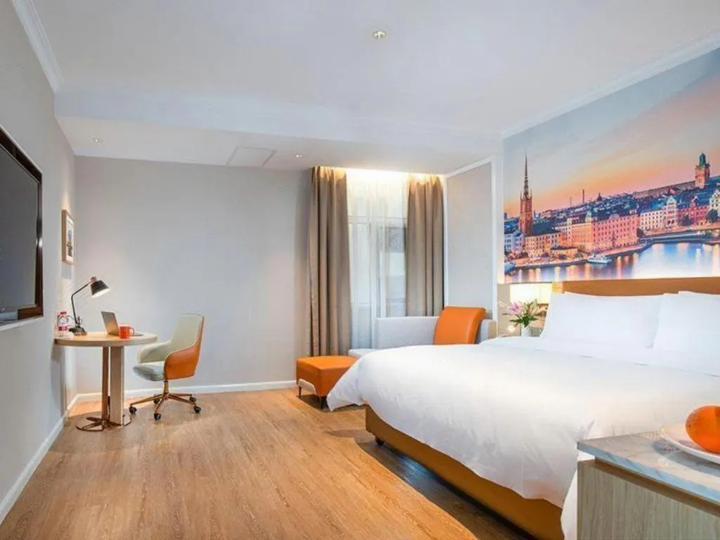 Bed in Vienna Hotel Tianjin Chentangzhuang Metro Station