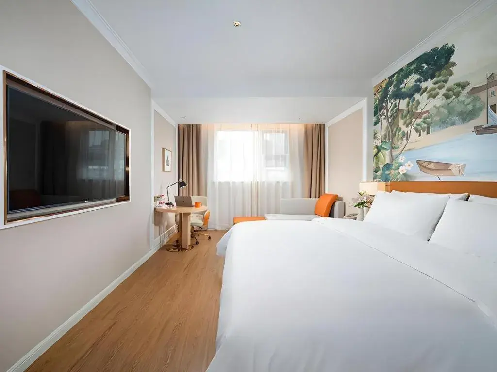 Bed in Vienna Hotel Tianjin Chentangzhuang Metro Station Bed in Vienna Hotel Tianjin Chentangzhuang Metro Station