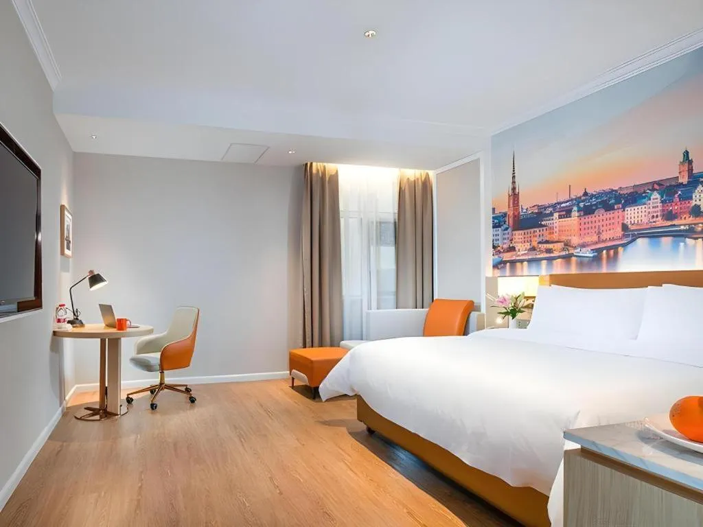 Bed in Vienna Hotel Tianjin Chentangzhuang Metro Station