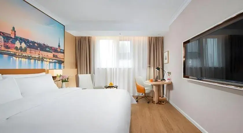 Bed in Vienna Hotel Tianjin Chentangzhuang Metro Station Bed in Vienna Hotel Tianjin Chentangzhuang Metro Station