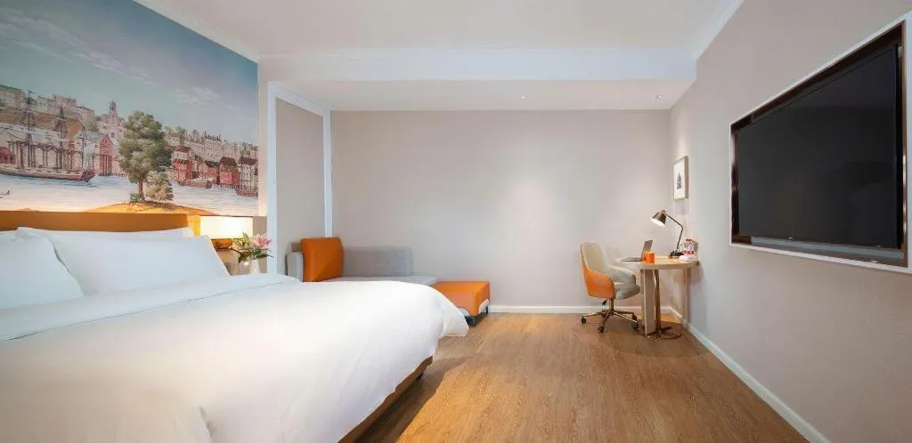 Bed in Vienna Hotel Tianjin Chentangzhuang Metro Station