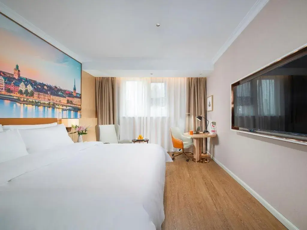 Bed in Vienna Hotel Tianjin Chentangzhuang Metro Station Bed in Vienna Hotel Tianjin Chentangzhuang Metro Station