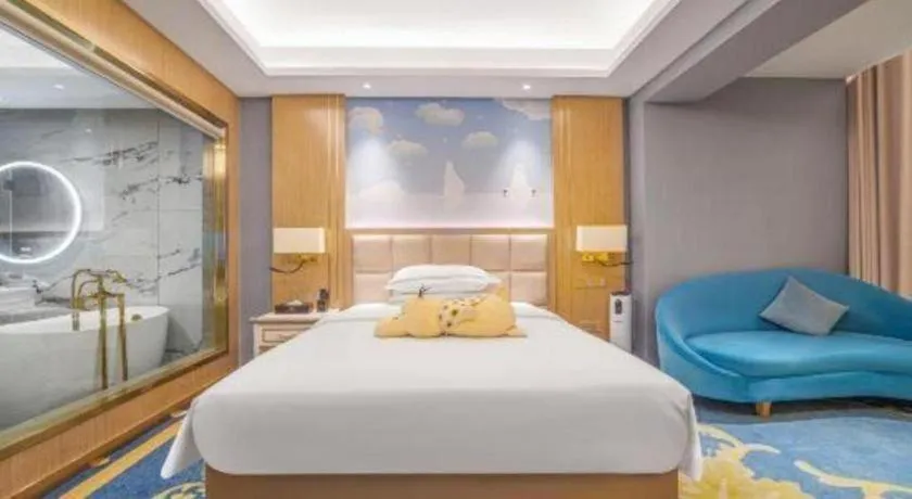 Bed in Vienna Hotel Yunnan Maitreya Huquan