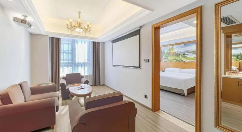 Bed in Vienna Hotel Anhui Xuancheng High-Speed Railway Station