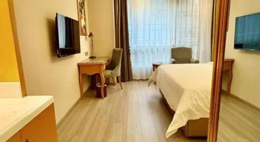 Bed in Vienna Hotel Anhui Xuancheng High-Speed Railway Station Bed in Vienna Hotel Anhui Xuancheng High-Speed Railway Station