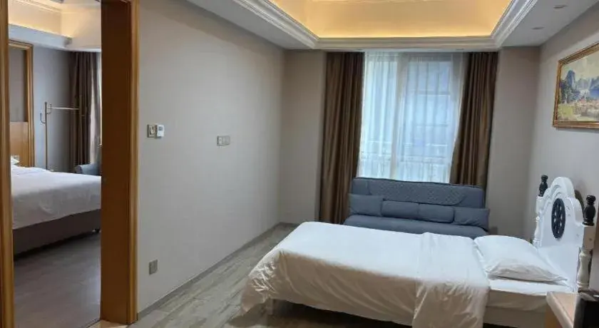 Bed in Vienna Hotel Anhui Xuancheng High-Speed Railway Station Bed in Vienna Hotel Anhui Xuancheng High-Speed Railway Station