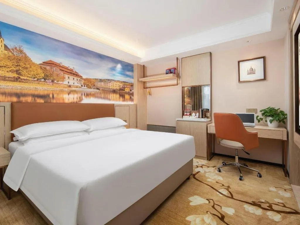 Bed in Vienna Hotel Hubei Macheng Cultural Town