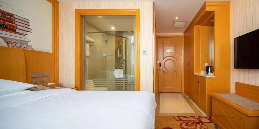 Bed in Vienna Hotel Tianjin 5th Avenue Youyi Road Cultural Center Metro Station