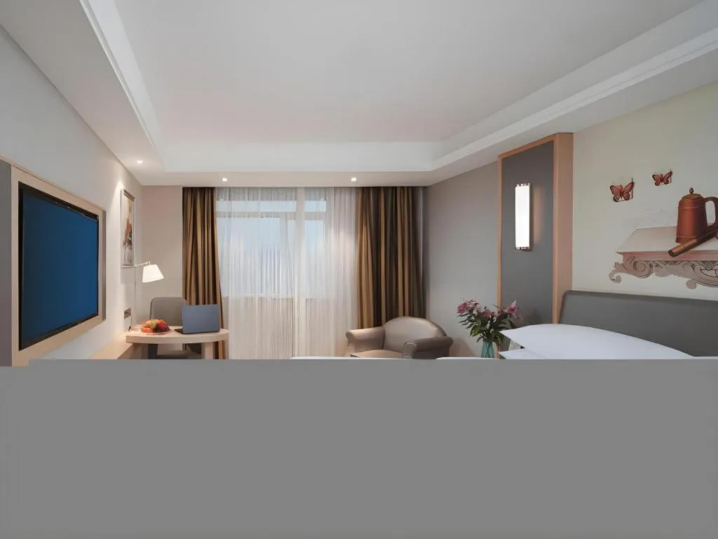 Bed in Vienna Hotel Shanghai Hongqiao Hub National Exhibition Center Huqingping Road