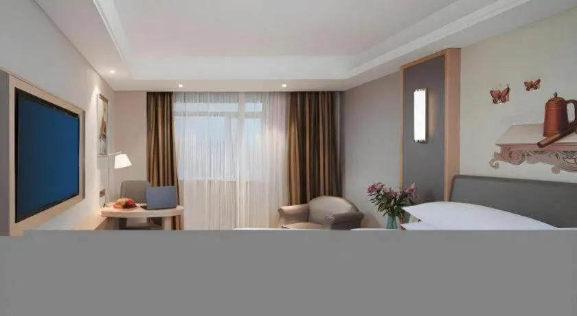Bed in Vienna Hotel Shanghai Hongqiao Hub National Exhibition Center Huqingping Road