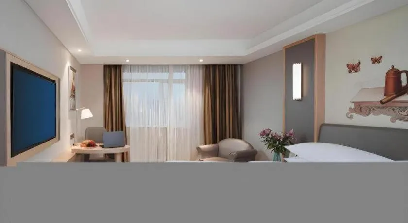 Bed in Vienna Hotel Shanghai Hongqiao Hub National Exhibition Center Huqingping Road