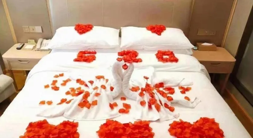 Bed in Vienna Hotel Anhui Huainan Railway Station