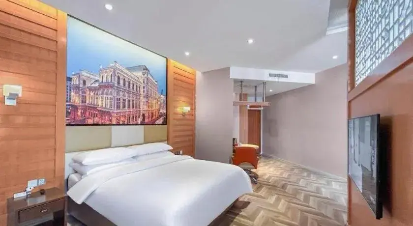 Bed in Vienna Hotel Chengdu Exhibition Center In Time City Bed in Vienna Hotel Chengdu Exhibition Center In Time City
