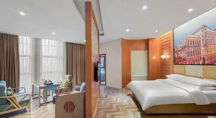 Bed in Vienna Hotel Chengdu Exhibition Center In Time City Bed in Vienna Hotel Chengdu Exhibition Center In Time City