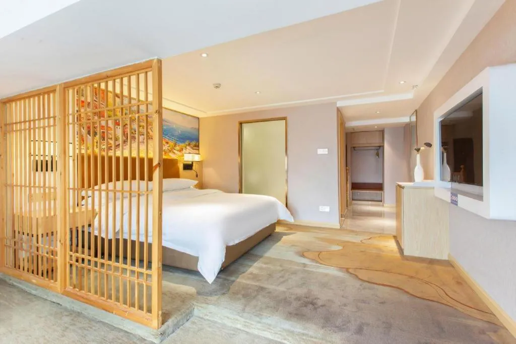 Bed in Vienna Hotel Chengdu Exhibition Center In Time City