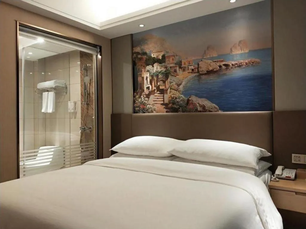 Bed in Vienna Hotel Shandong Qingdao Taidong Pijiu Street Liaoning Road