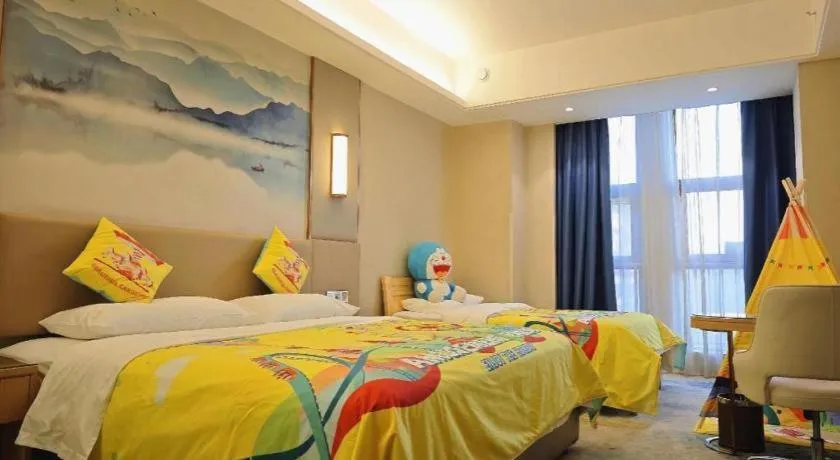 Bed in Vienna Hotel Shaanxi Hanzhong Central Square High-Speed Railway Station