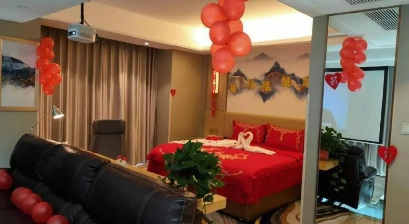 Bed in Vienna Hotel Shaanxi Hanzhong Central Square High-Speed Railway Station