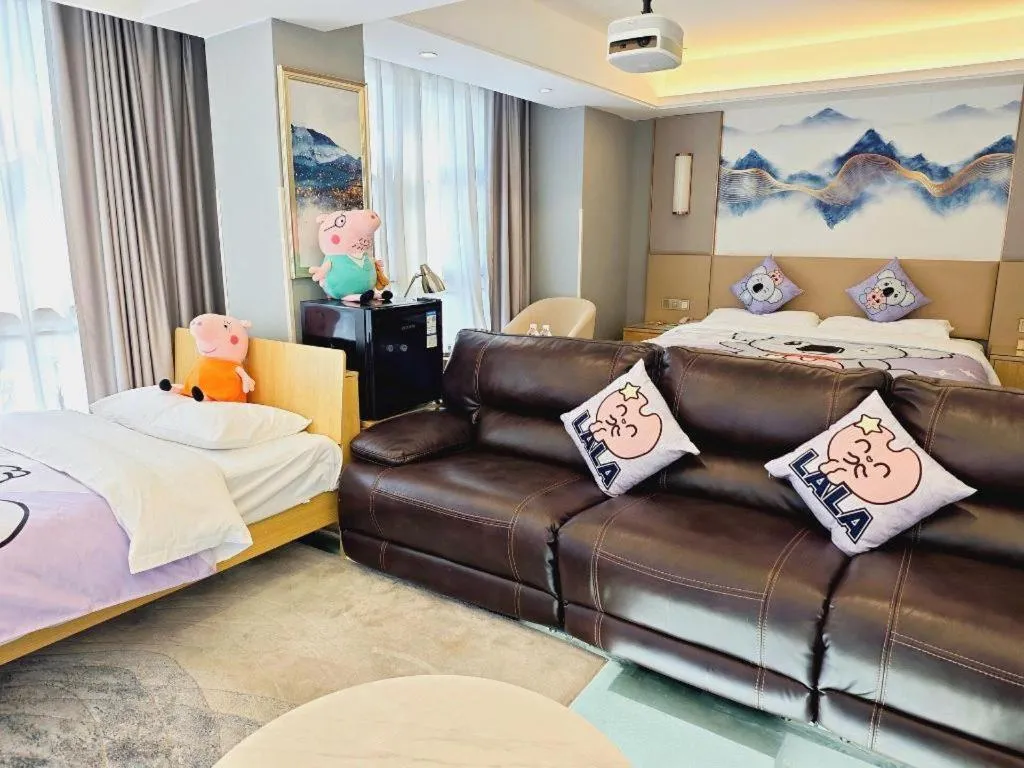 Bed in Vienna Hotel Shaanxi Hanzhong Central Square High-Speed Railway Station