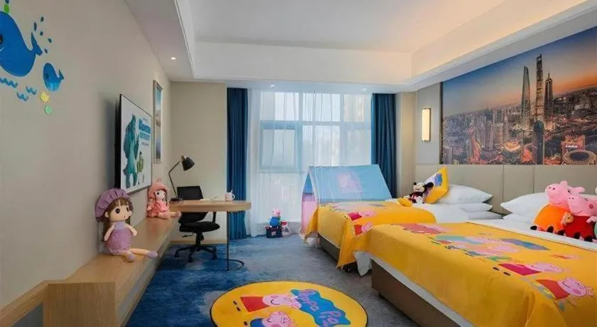 Bed in Vienna Hotel Shaanxi Hanzhong Central Square High-Speed Railway Station