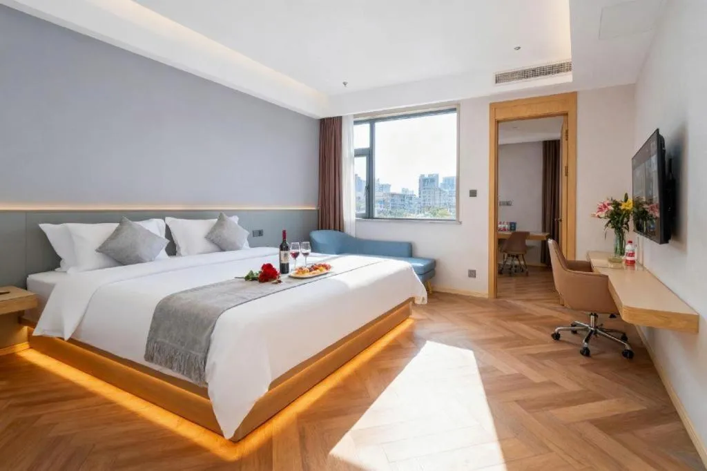 Bed in Vienna Hotel Guangdong Foshan West Station Airport Luocun