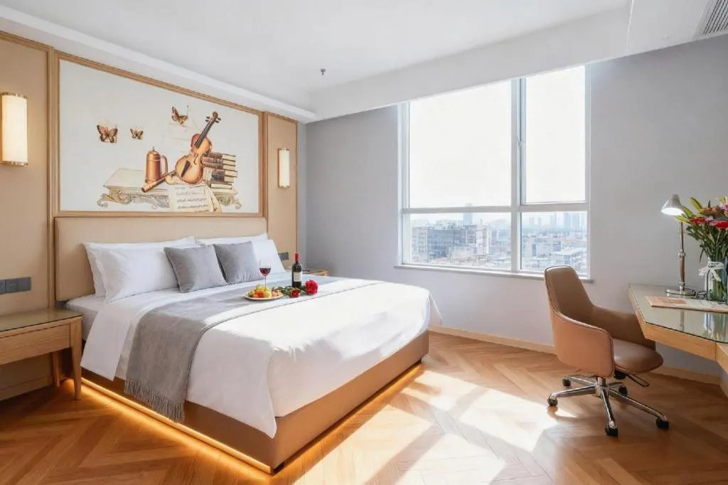 Bed in Vienna Hotel Guangdong Foshan West Station Airport Luocun