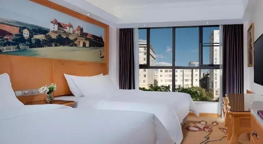 Bed in Vienna Hotel Kunming Beijing Road Chuanxin Gulou Metro Station Bed in Vienna Hotel Kunming Beijing Road Chuanxin Gulou Metro Station