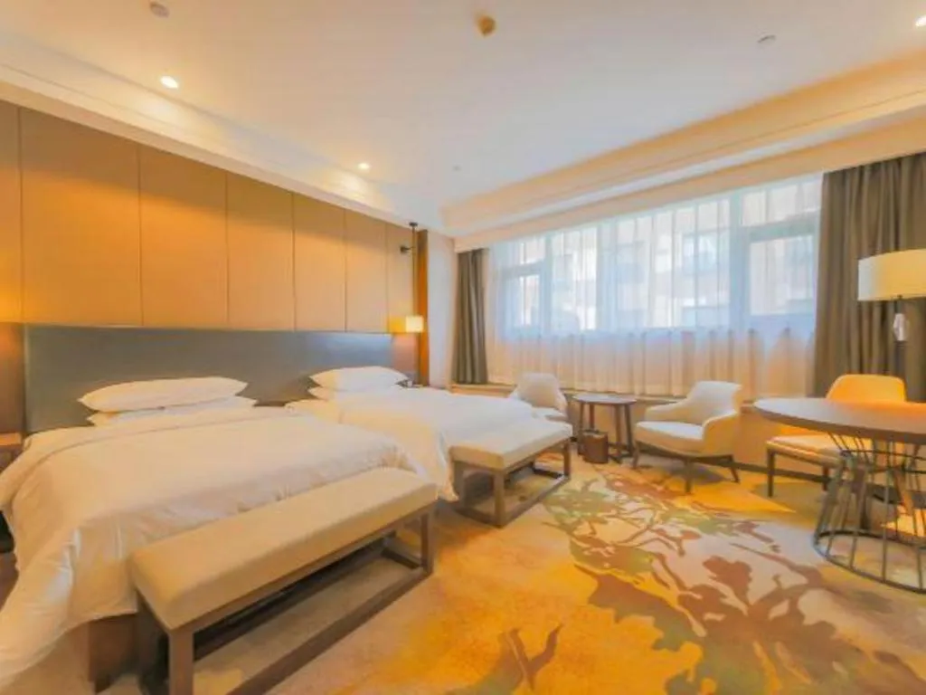 Bed in Venus Royal Hotel Ordos Yijinhuoluo Banner Olympic