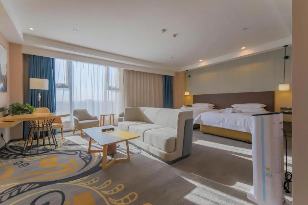 Bed in Venus Royal Hotel Ordos Yijinhuoluo Banner Olympic