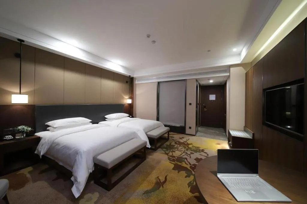 Bed in Venus Royal Hotel Ordos Yijinhuoluo Banner Olympic