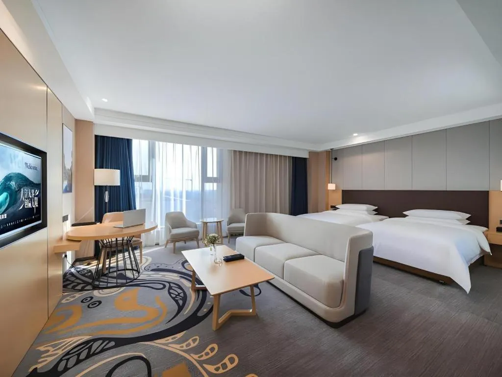 Bed in Venus Royal Hotel Ordos Yijinhuoluo Banner Olympic