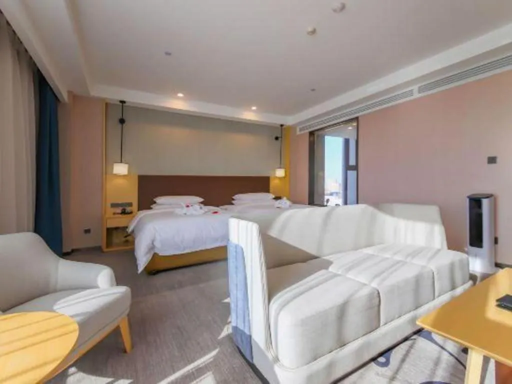 Bed in Venus Royal Hotel Ordos Yijinhuoluo Banner Olympic