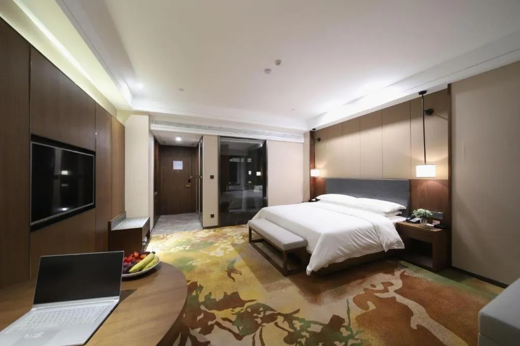 Bed in Venus Royal Hotel Ordos Yijinhuoluo Banner Olympic