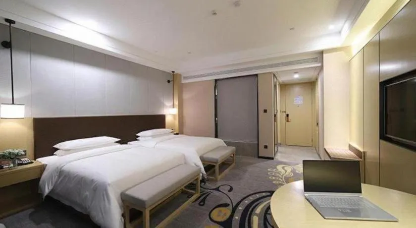 Bed in Venus Royal Hotel Ordos Yijinhuoluo Banner Olympic