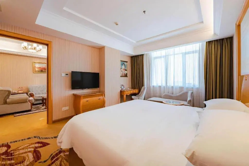 Bed in Vienna Hotel Guangdong Shantou South Bus Station Bed in Vienna Hotel Guangdong Shantou South Bus Station