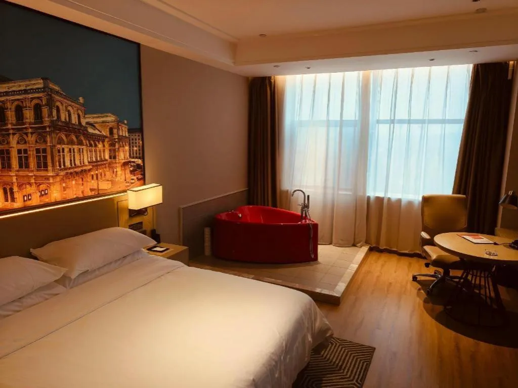 Bed in Vienna Hotel Shaanxi Xiianyang Yangling South Station