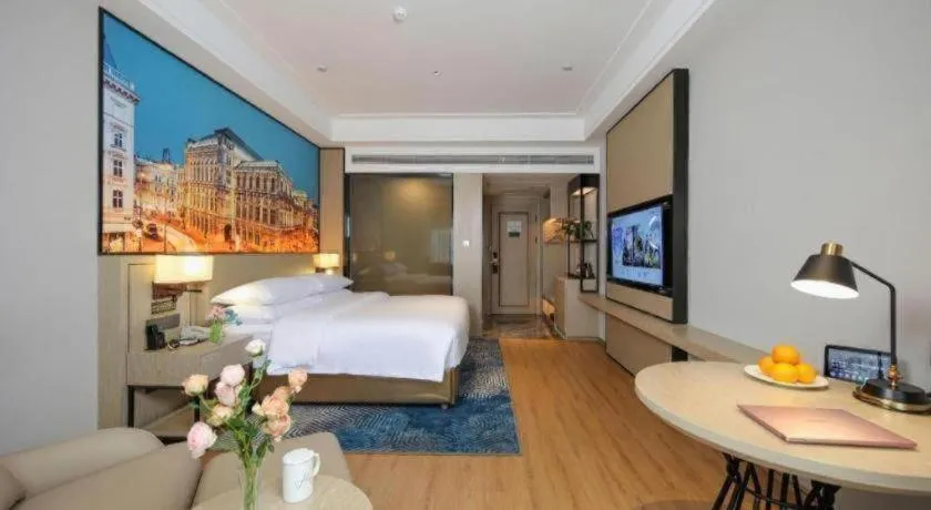 Bed in Vienna Hotel Shaanxi Xiianyang Yangling South Station