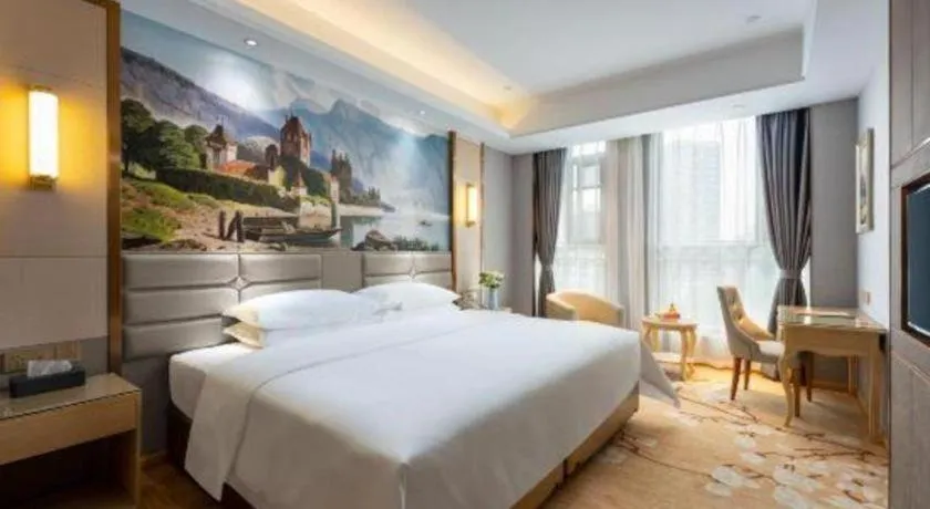 Bed in Vienna Hotel Wuhan Guobo Jiangang Metro Station