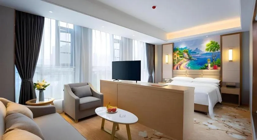 Bed in Vienna Hotel Wuhan Guobo Jiangang Metro Station