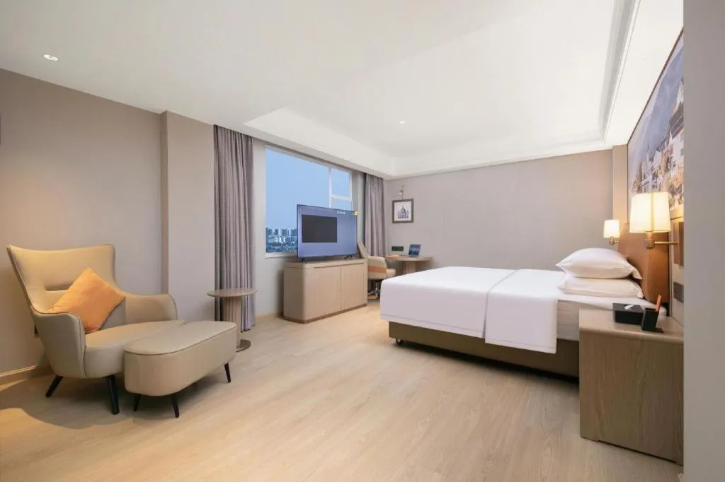 Bed in Vienna Hotel Hubei Jinzhou Changjiang University